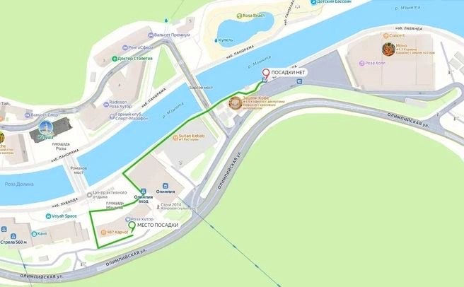 Новая остановка на автобусном маршруте №500 в Олимпийском парке Сочи